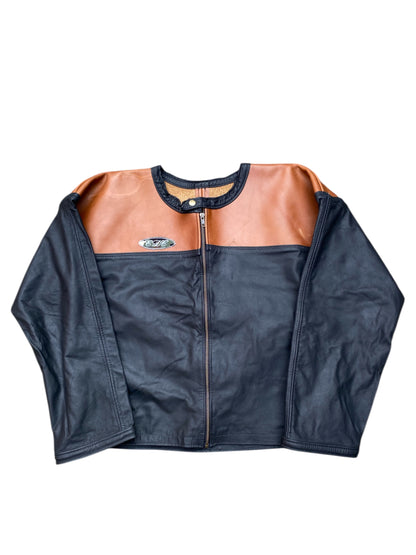 motor sport leather jacket