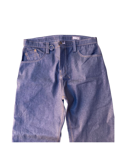"GREY DENIM FLARES"