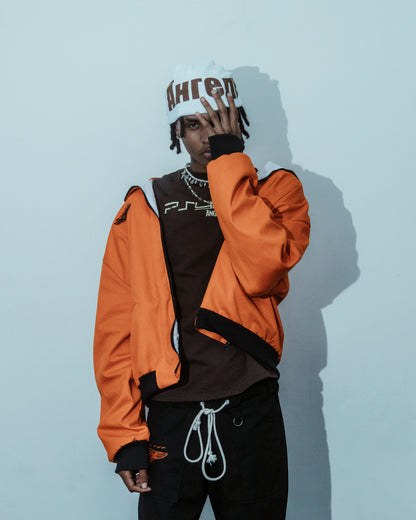 āнгелы WHITE/BROWN BEANIE