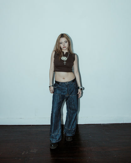 ĀSYLUM006 BROWN TANKTOP